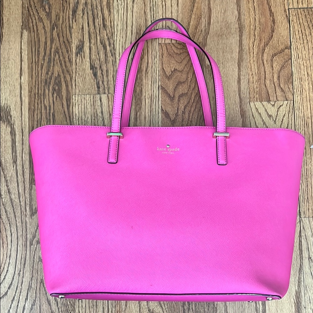 Kate Spade Pink Classic Tote with Textured Finish